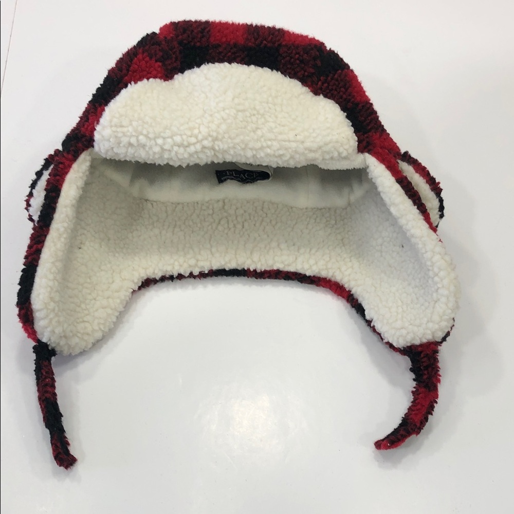 Kids Red Plaid Sherpa-Lined Trapper Hat - Picture 11 of 15